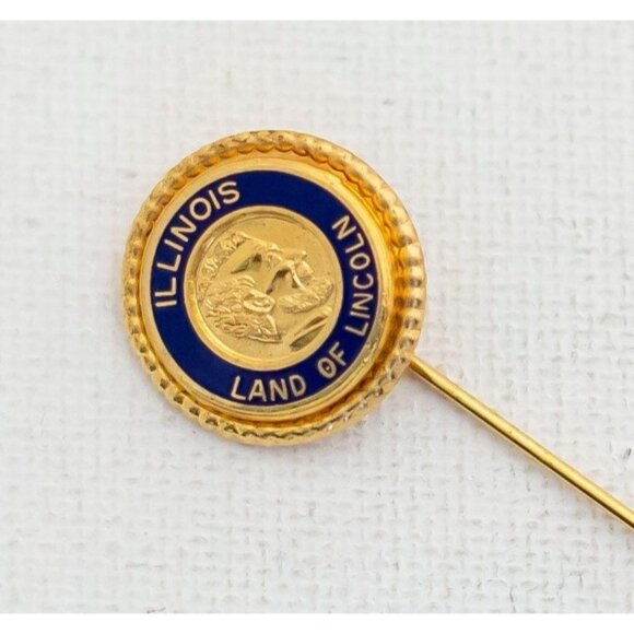Vintage Illinois Badge Stick Pin - A3 - Picture 1 of 2